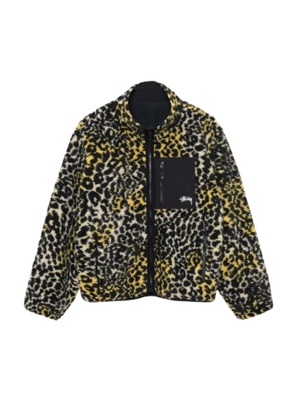  스투시 / 남성 쉐르파 리버시블 자켓 118529 000 YELE YELLOW LEOPARD BPG