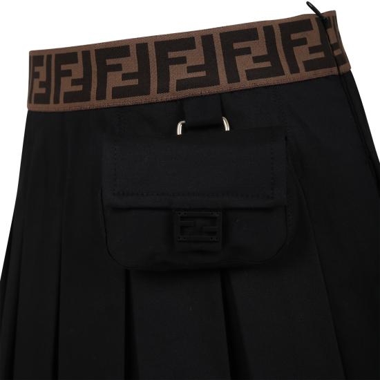 24SS [키즈] 펜디 스커트 JFE124 ADEH F0GME BLACK