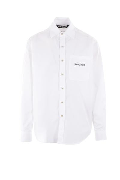 24SS 팜앤젤스 긴팔 긴팔 셔츠 PMGE024S24FAB0010110 WHITE