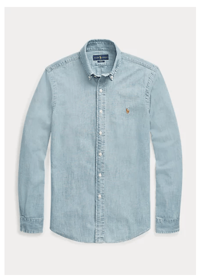 24SS 랄프 로렌 긴팔 긴팔 셔츠 710548538001 CHAMBRAY