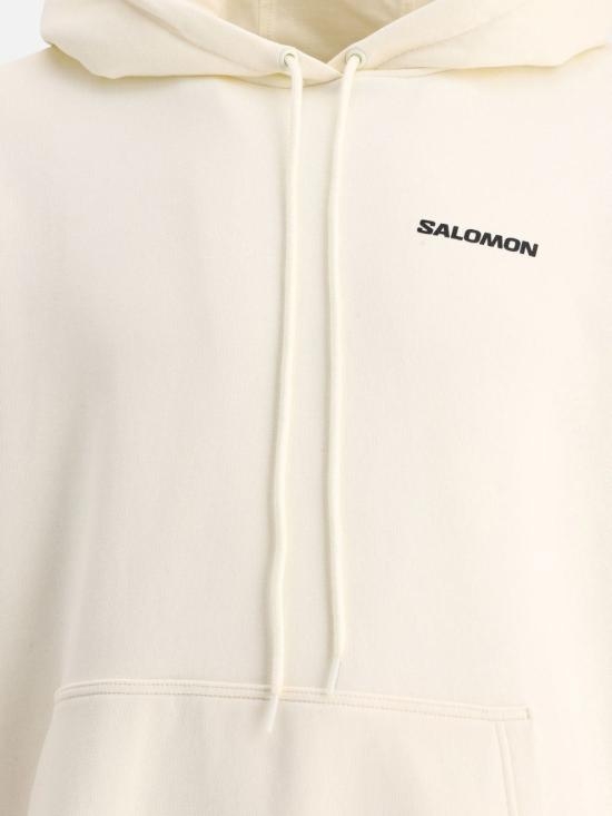 24SS 살로몬 후드 티셔츠 LC2250600SAL WINDOW GRAPHIC VANILLA ICE White