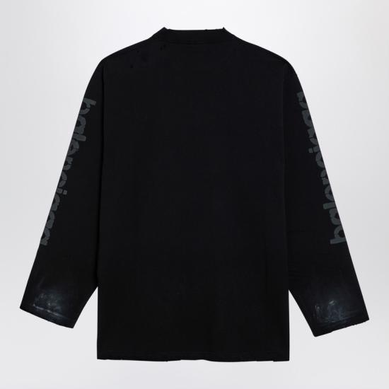 24FW 발렌시아가 긴팔 티셔츠 790365TQVU4 Black