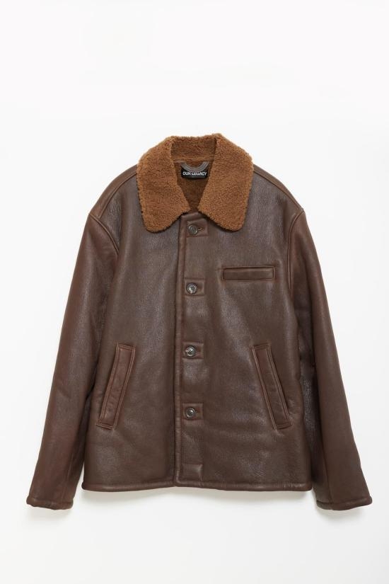 24FW 아워레가시 무톤 M4249AR RUSTIC GRAIN BROWN SHEARLING